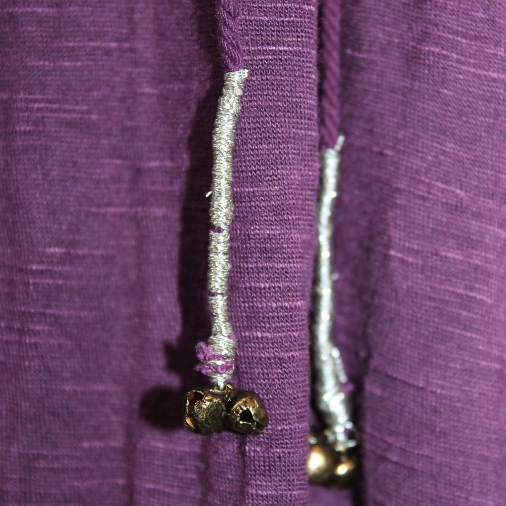 Free People Boho Tunic Top Dark Purple XS NEW - Picture 5 of 8